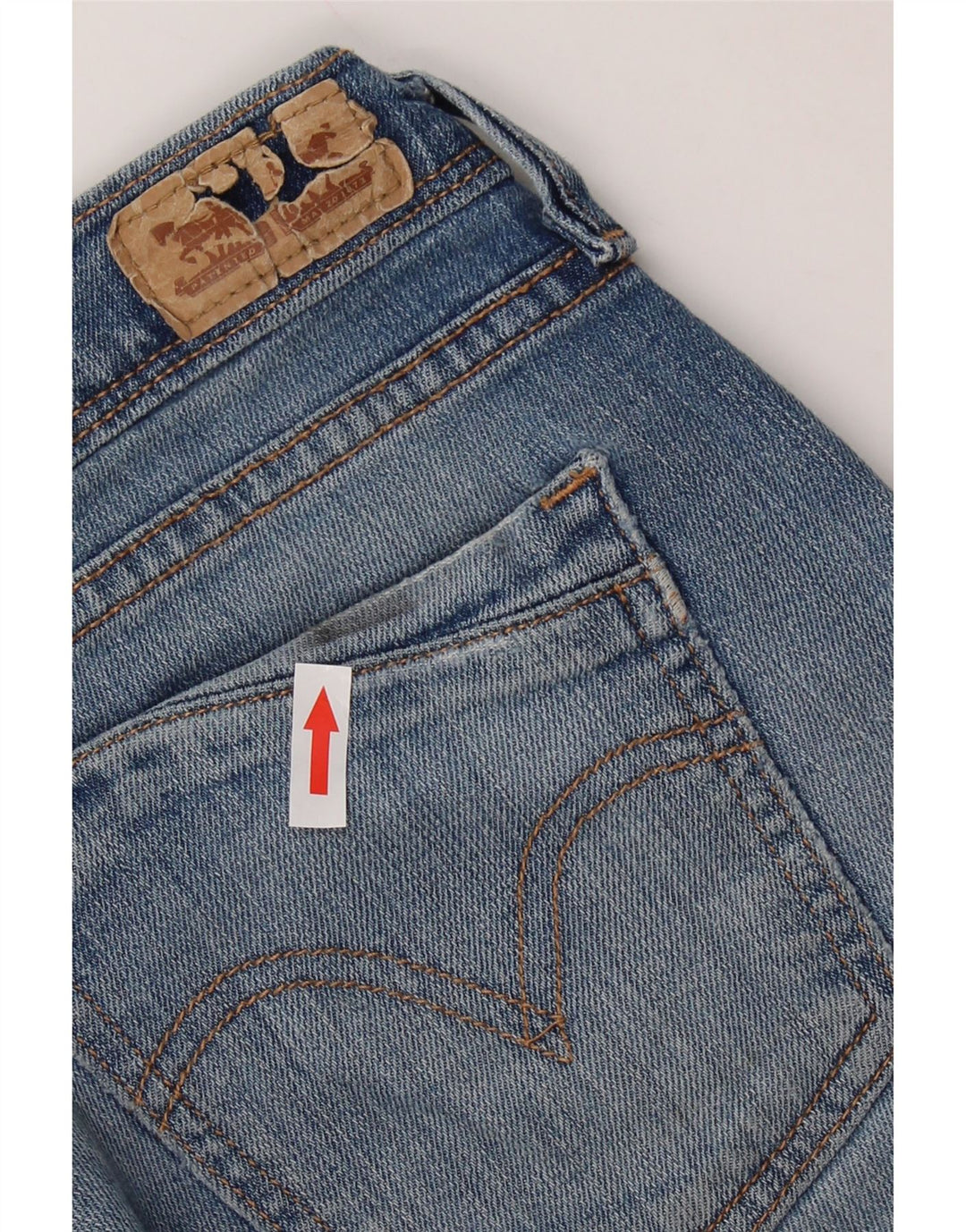 LEVI'S Dame denimshorts i mellemhøj højde US 10 Medium W30 Blå Bomuld