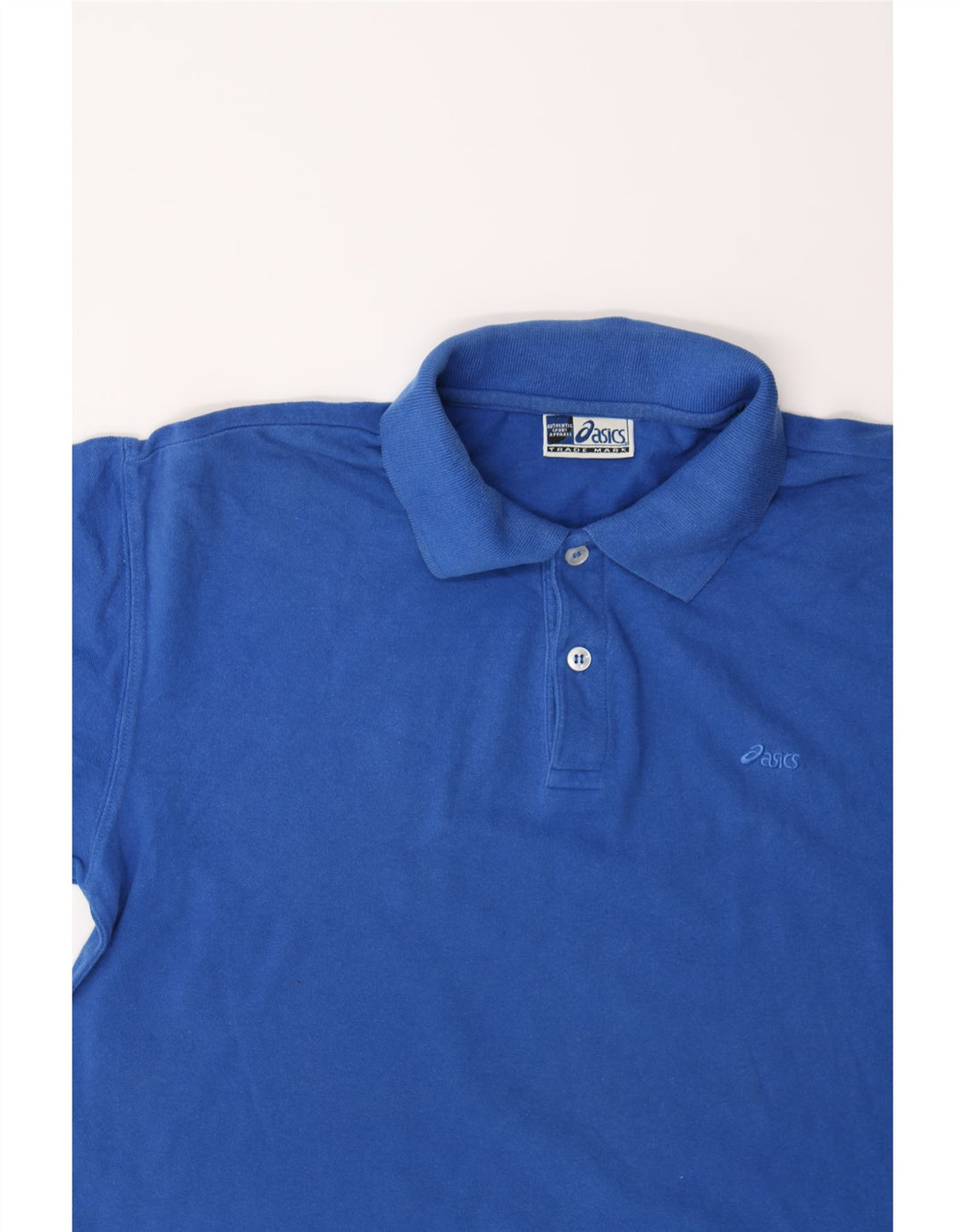 ASICS Mens Polo Shirt XL Blue Cotton Vintage Asics and Second-Hand Asics from Messina Hembry 