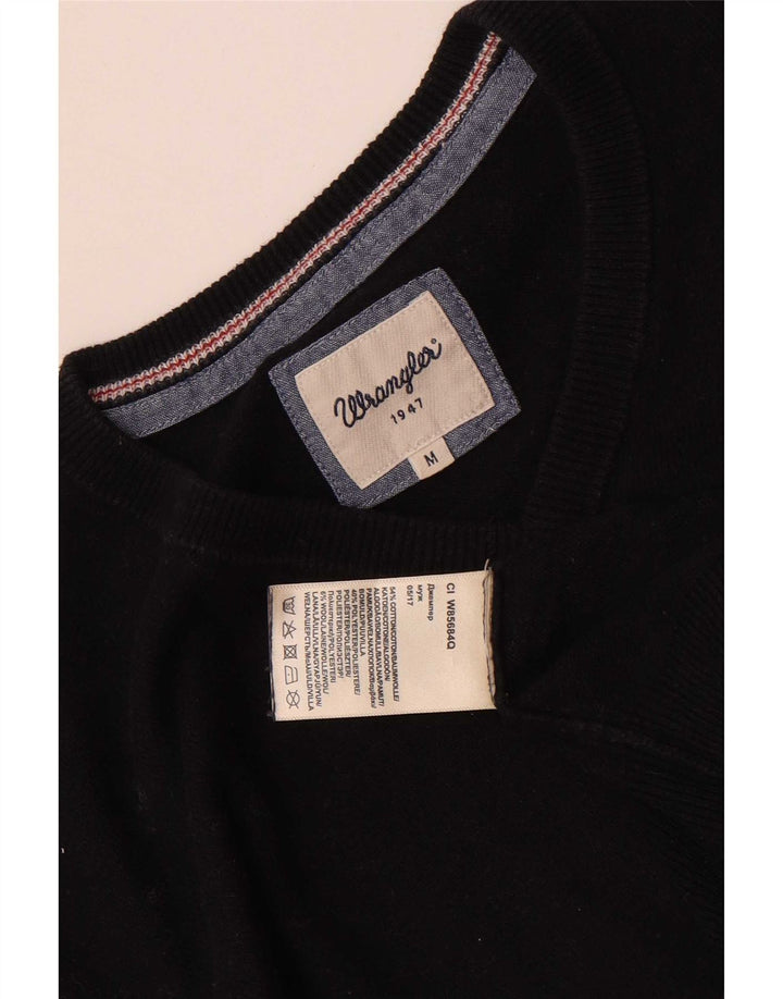 Wrangler Herre V-hals sweater Medium Sort Bomuld