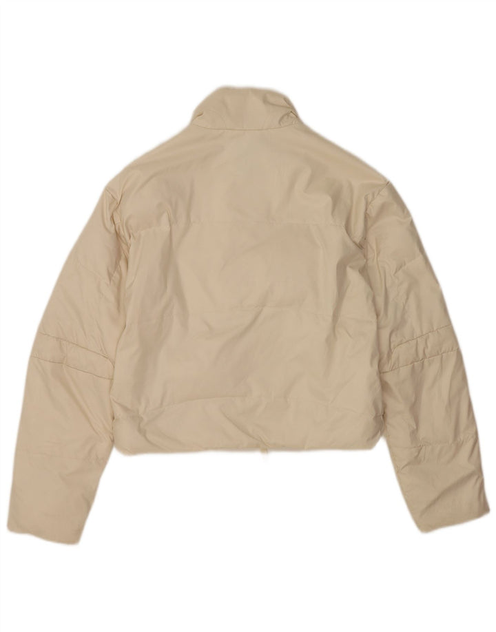 Ralph Lauren Dame Crop Polstret Jakke UK 14 Medium Off White Polyester