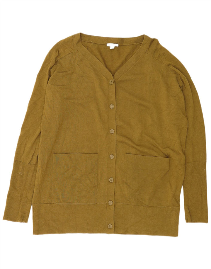 Cos Dame Oversized Cardigan Sweater UK 14 Medium Green Wool