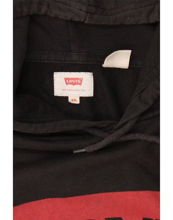 Levi's Grafisk hættetrøje til mænd 2XL sort bomuld
