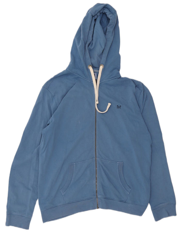 Crew Clothing Herre hættetrøje med lynlås XL Blå bomuld