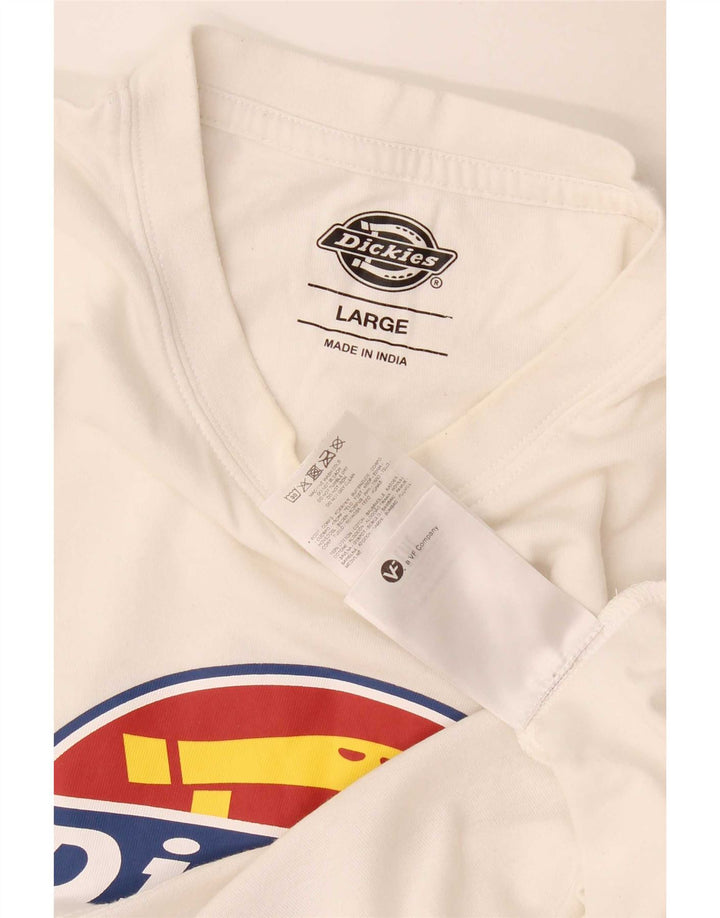 Dickies Herre Grafisk T-Shirt Top Stor Hvid Bomuld