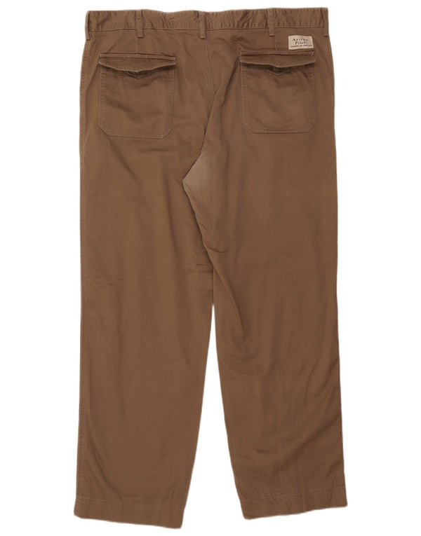 Avirex Straight Casual Bukser til mænd W40 L31 Beige Bomuld
