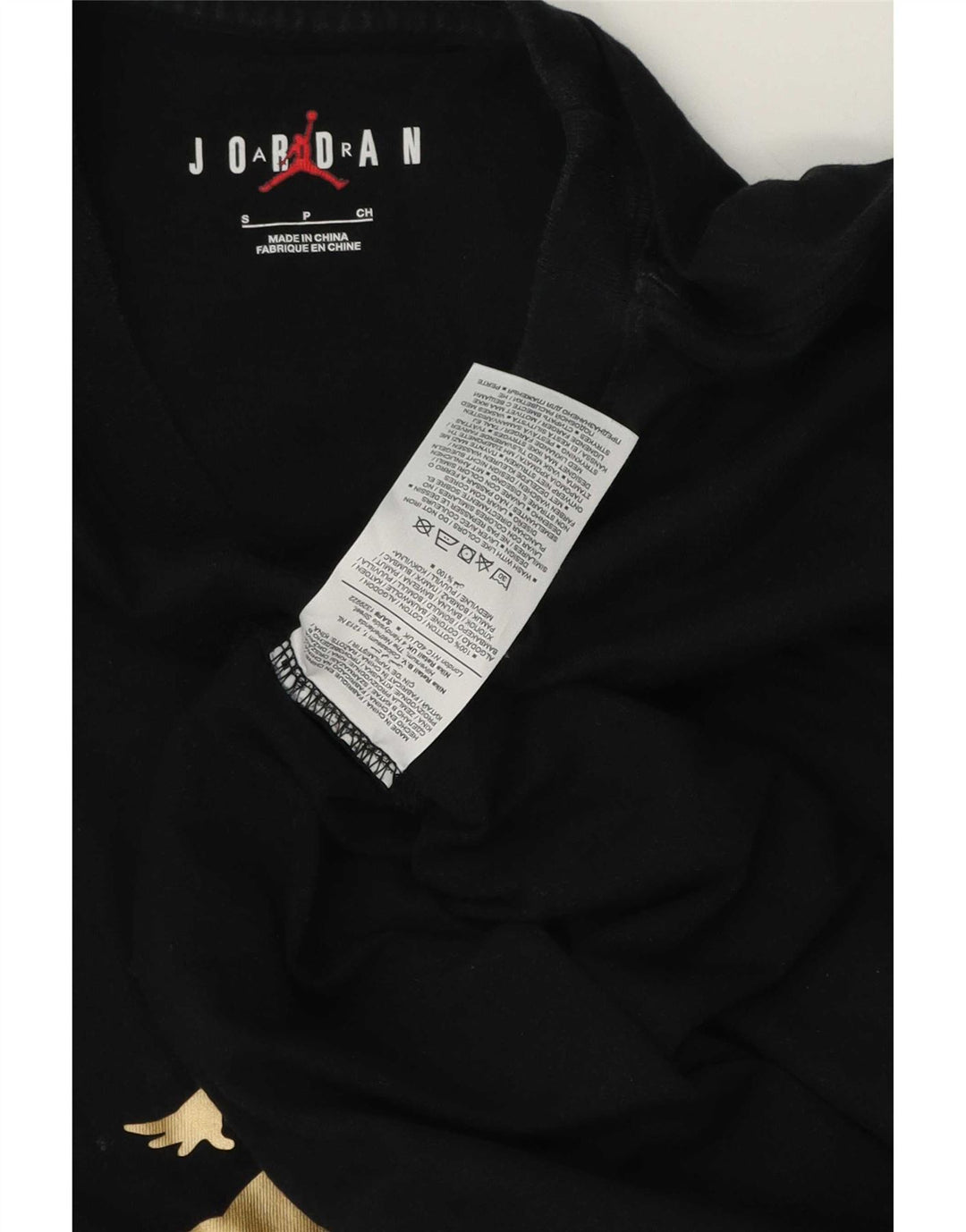 Jordan Herre grafisk T-shirt top lille sort bomuld