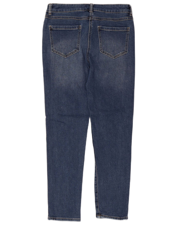 M&Co Dame Skinny Jeans UK 10 Small W28 L25 Blue Cotton