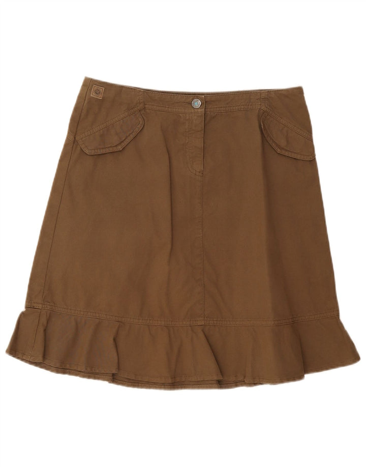 Marlboro Classics Dame Midi Nederdel IT 44 Medium W32 Khaki Bomuld
