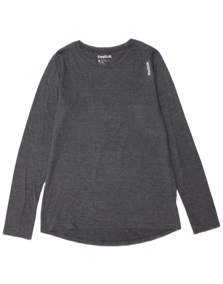 REEBOK Womens Top Long Sleeve UK 10 Small  Grey Polyester