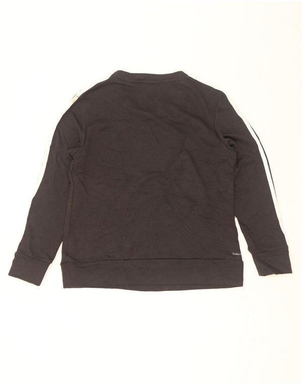 Adidas Womens Climalite Sweatshirt Jumper UK 12/14 Medium Black Polyester