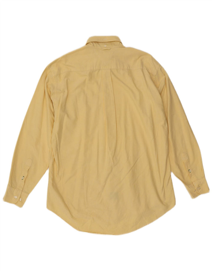 TOMMY HILFIGER Mens Shirt Medium Yellow Cotton