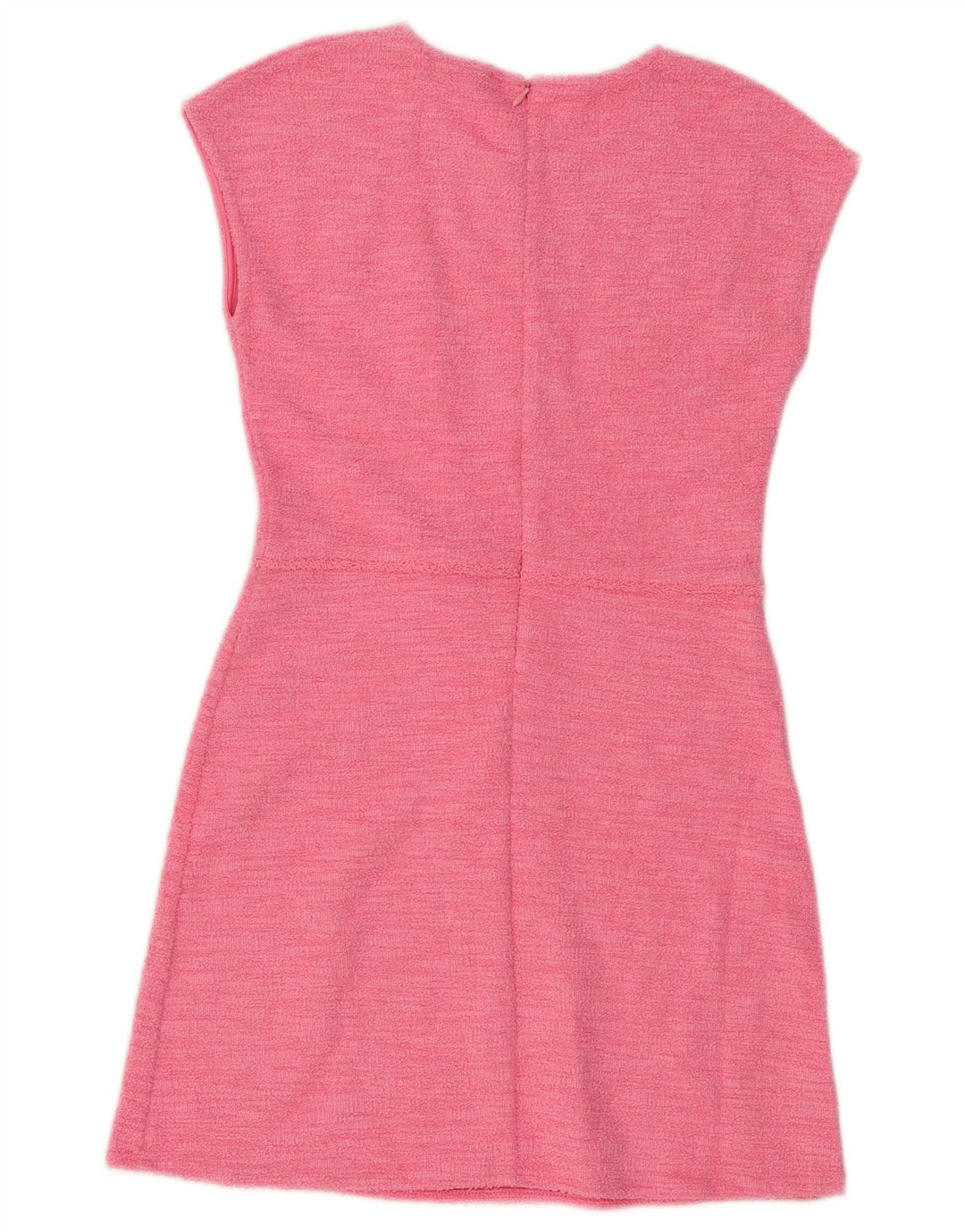 Zara Dame A-Line Kjole UK 10 Small Pink Viscose
