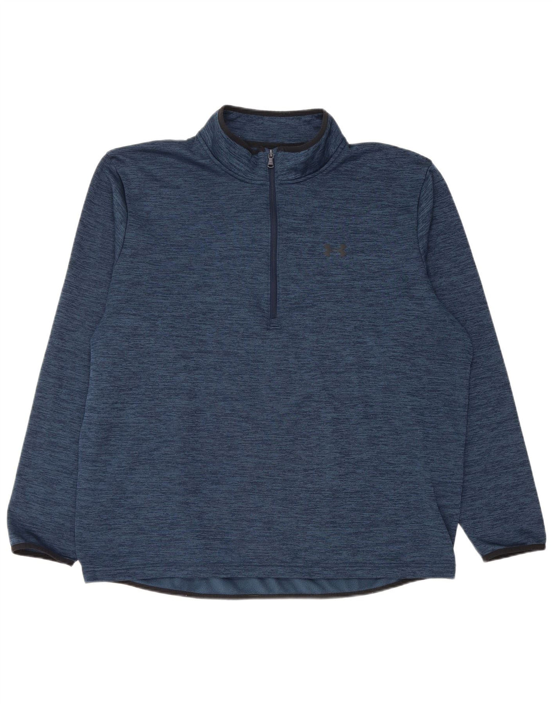 Under Armour Herre Zip Neck Pullover Træningsdragt Top 2XL Blå Flecked
