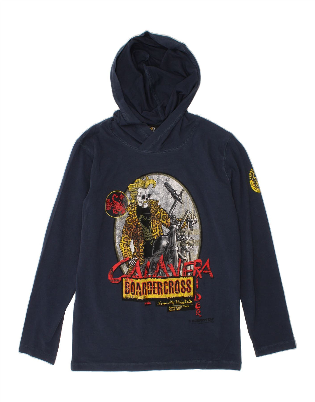 SCORPION BAY Boys Graphic Top Long Sleeve 10-11 Years Large Navy Blue Vintage Scorpion Bay and Second-Hand Scorpion Bay from Messina Hembry 
