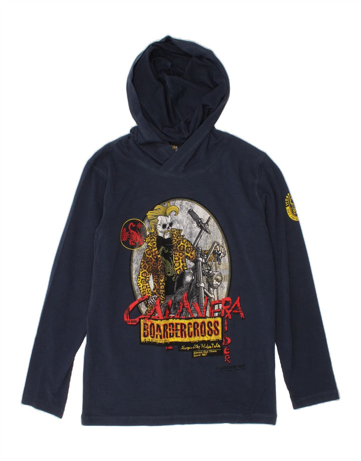 SCORPION BAY Boys Graphic Top Long Sleeve 10-11 Years Large Navy Blue Vintage Scorpion Bay and Second-Hand Scorpion Bay from Messina Hembry 