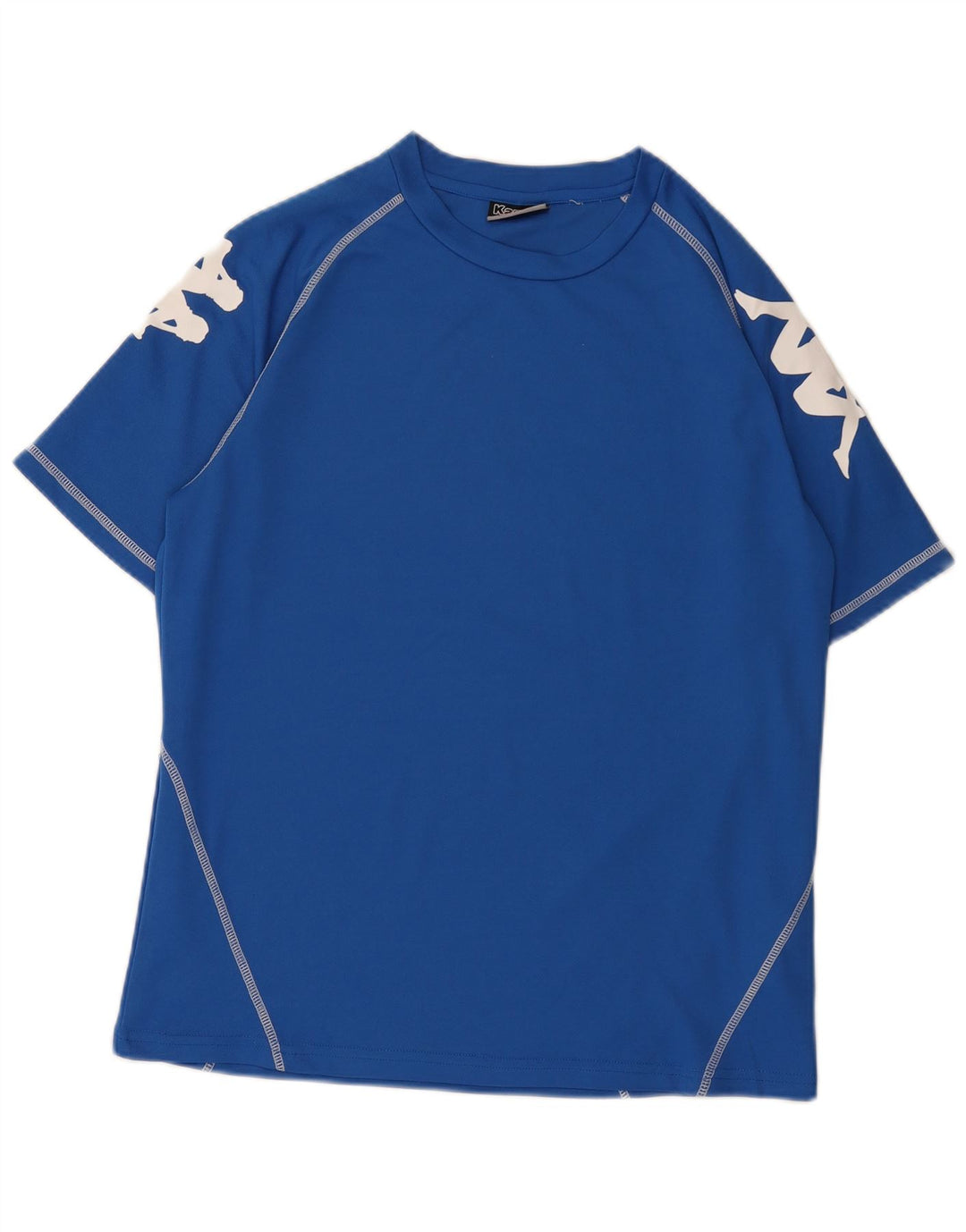 Kappa Herre Grafisk T-Shirt Top Stor Blå Polyester