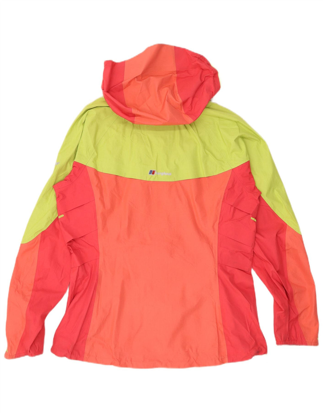 Berghaus Regnjakke med hætte til kvinder UK 16 Stor Orange Colourblock