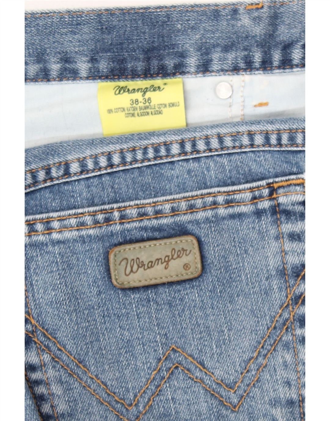 Wrangler Straight Jeans til mænd W36 L32 Blue Cotton Classic