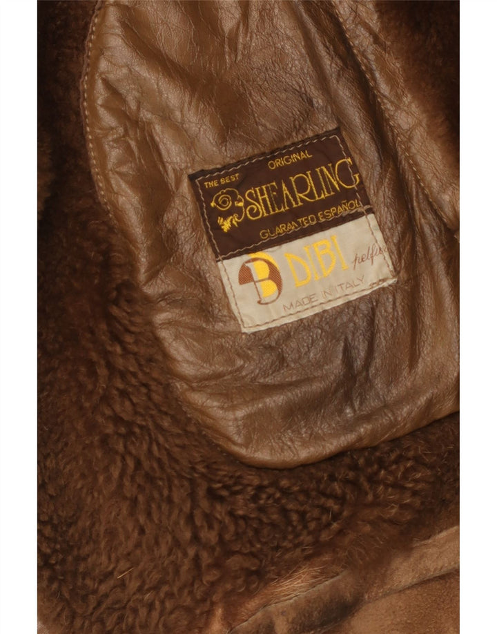 Dibi Herre Shearling Overfrakke UK 38 Medium Brown Shearling