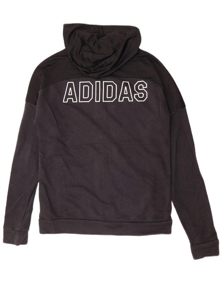 Adidas Hættetrøje med lynlås til mænd mellem sort bomuld