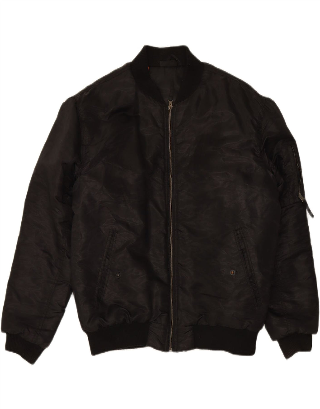 VINTAGE Mens Bomber Jacket UK 42 XL Black Vintage Vintage and Second-Hand Vintage from Messina Hembry 