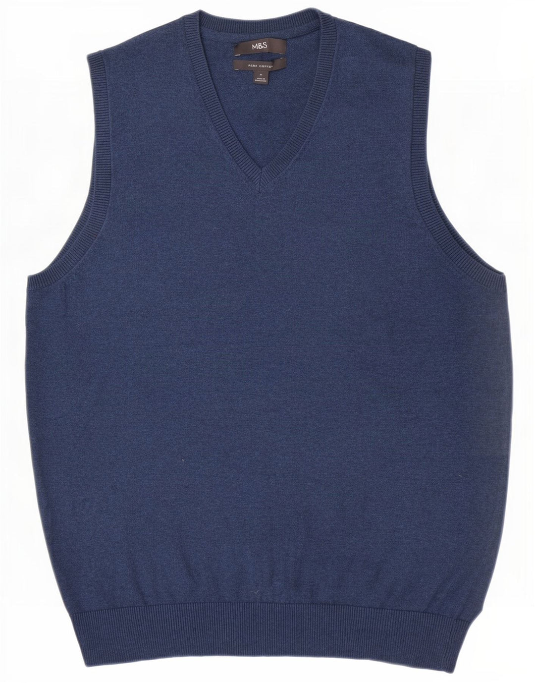 Marks & Spencer Herrevest Tank Top Medium Blue Bomuld
