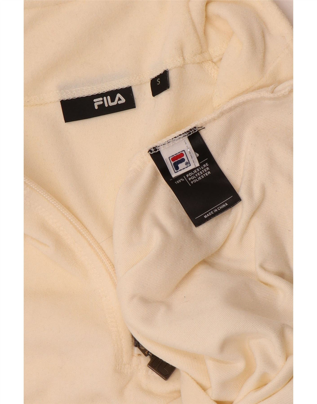 Fila Dame Fleece Jumper UK 10 Lille Off White Polyester