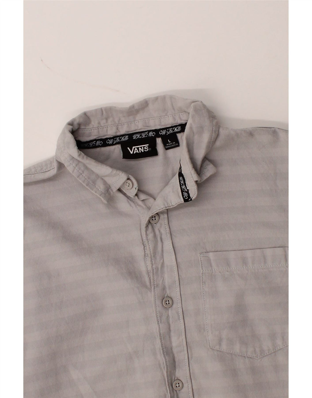 VANS Boys Shirt 12-13 Years Large Grey Cotton Vintage Vans and Second-Hand Vans from Messina Hembry 