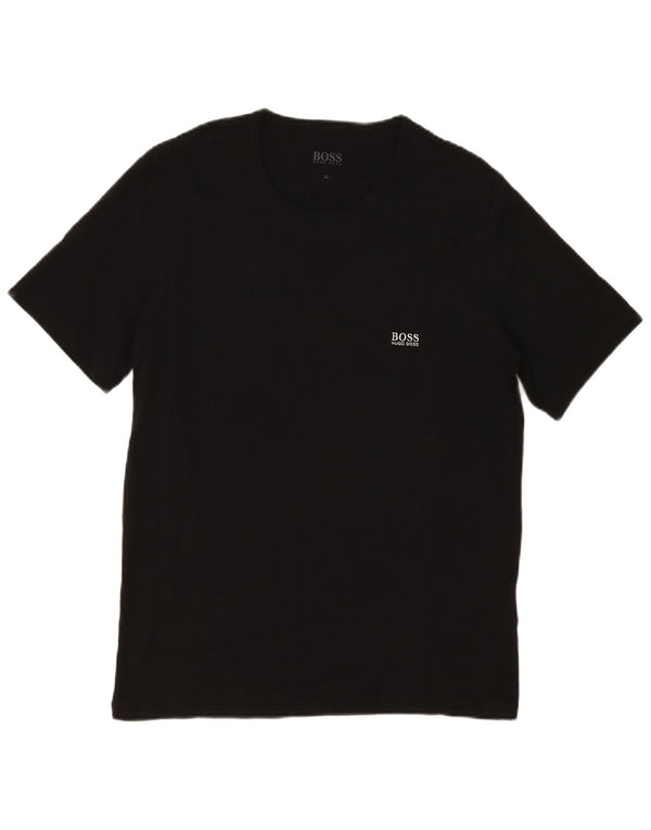 Hugo Boss Herre T-Shirt Top XL Sort Bomuld