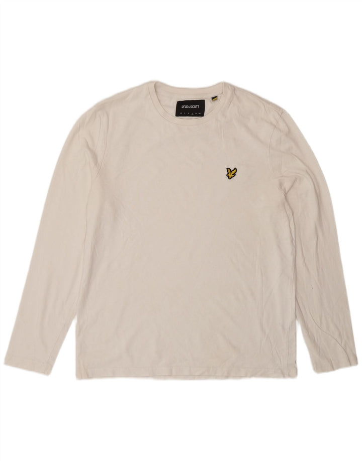 Lyle & Scott Herre Top Langærmet Stor hvid Bomuld