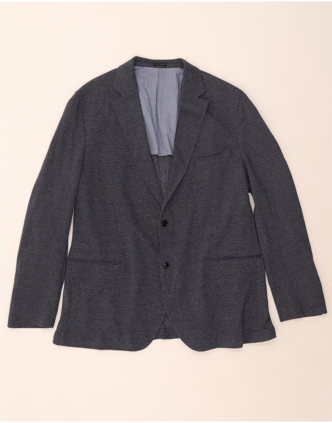 Massimo Dutti Herre 2-knaps blazerjakke EU 58 2XL Marineblå Bomuld
