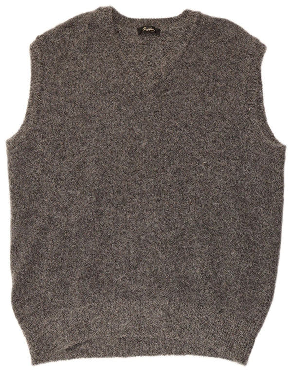 CORNELIANI Herrevest Tank Top 2XL Grå Alpacauld