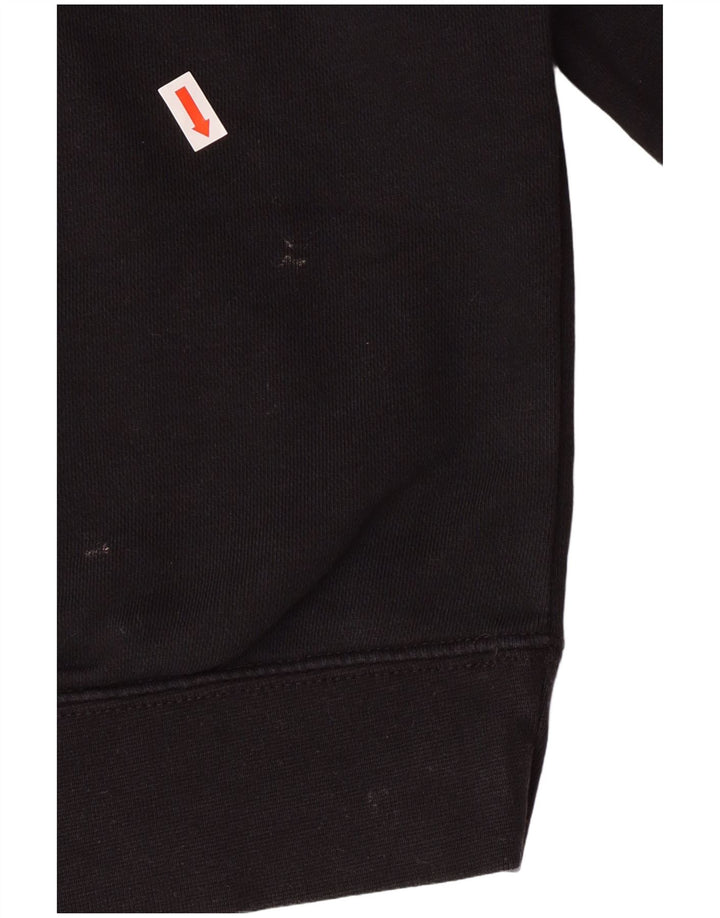 Nike Dame Oversized Hoodie Jumper UK 10 Small Black Bomuld