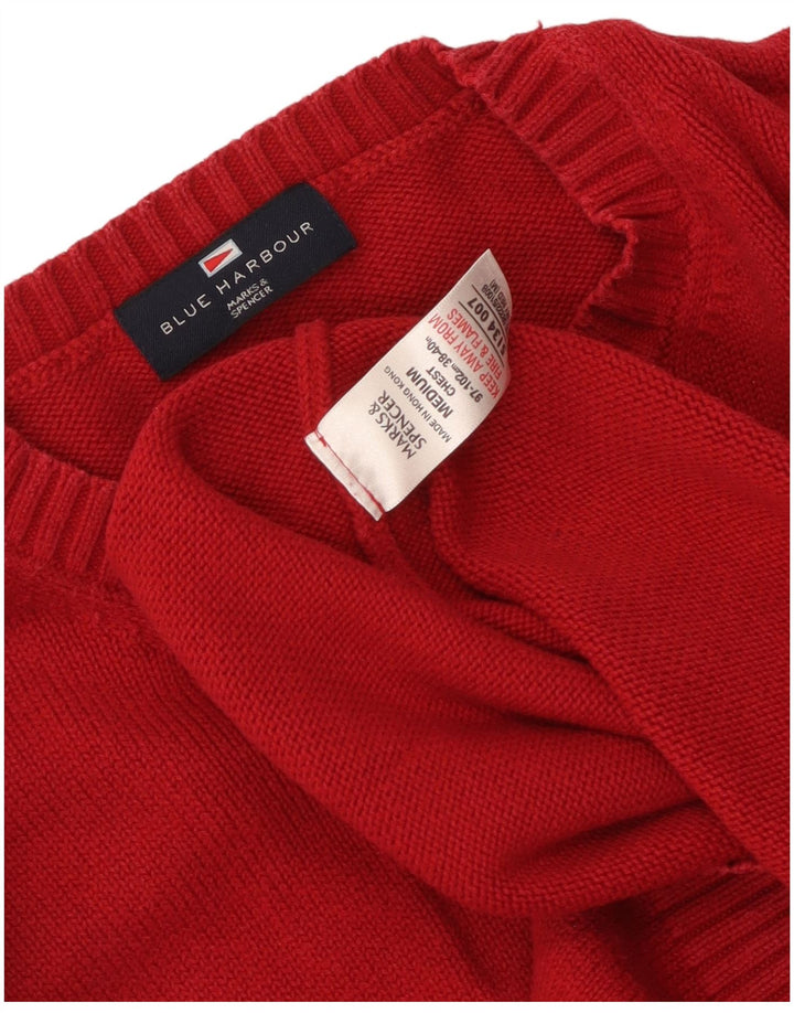 Marks & Spencer Herre sweater med rund hals DK 38/40 Medium Rød