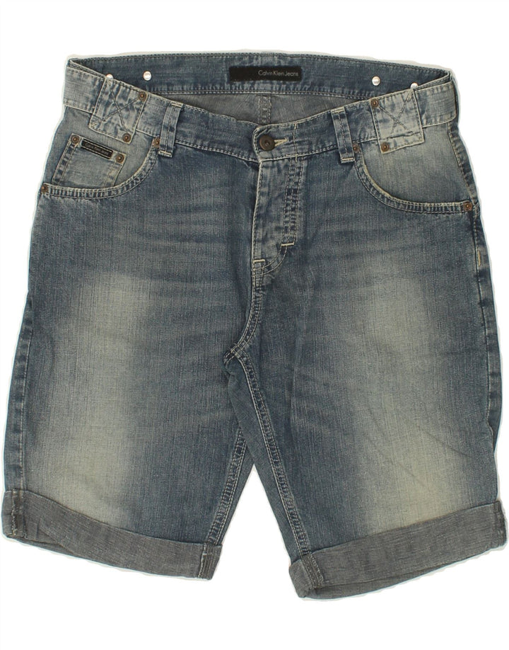 CALVIN KLEIN Mens Denim Shorts W30 Medium  Blue Cotton Vintage Calvin Klein and Second-Hand Calvin Klein from Messina Hembry 
