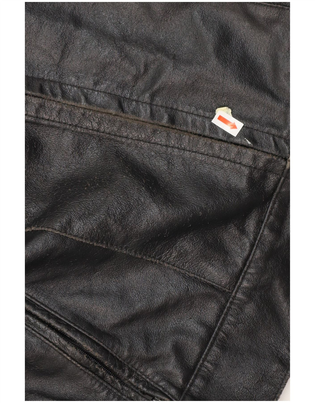 VINTAGE Racerjakke i læder til kvinder IT 42 Medium Sort læder