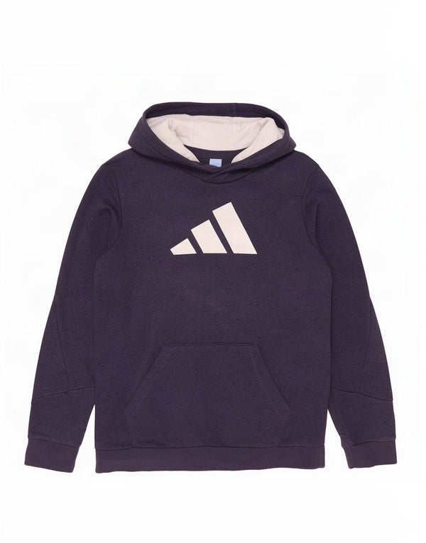 Adidas grafisk hættetrøje til drenge 15-16 år marineblå flækket bomuld