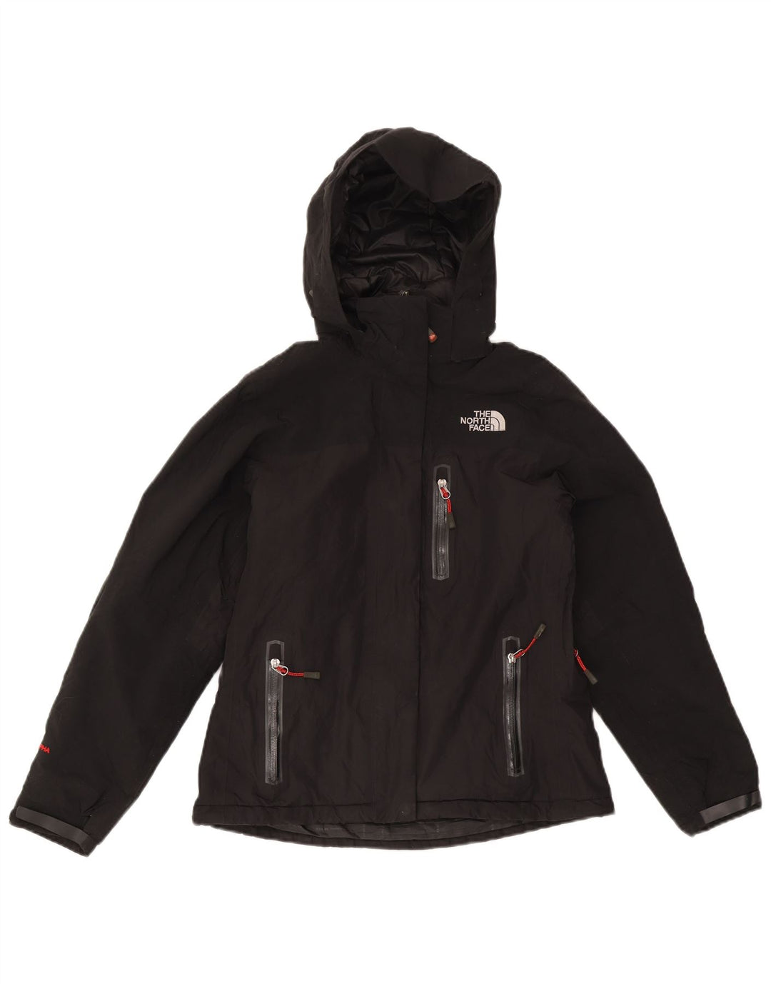 The North Face Regnjakke med hætte til kvinder UK 10 Lille sort nylon