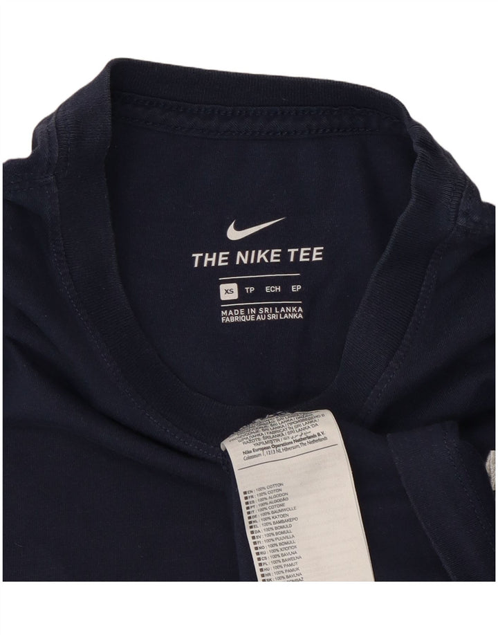 Nike T-shirt top XS marineblå bomuld til mænd
