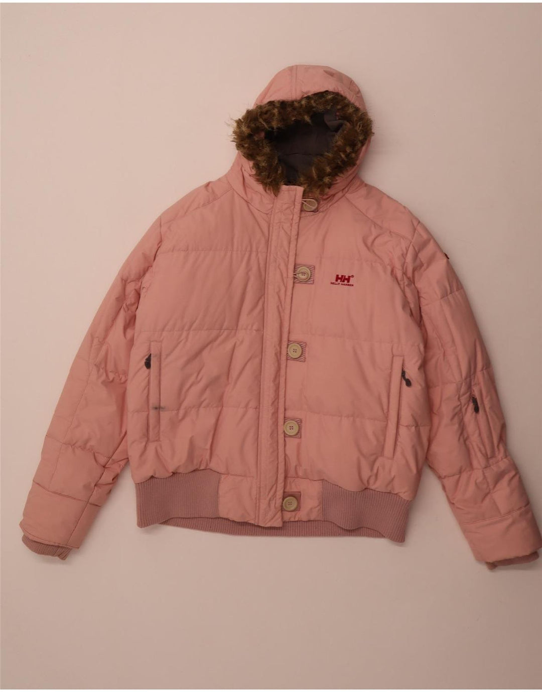 Helly Hansen Dame Hætte Polstret Jakke UK 44 2XL Pink Nylon