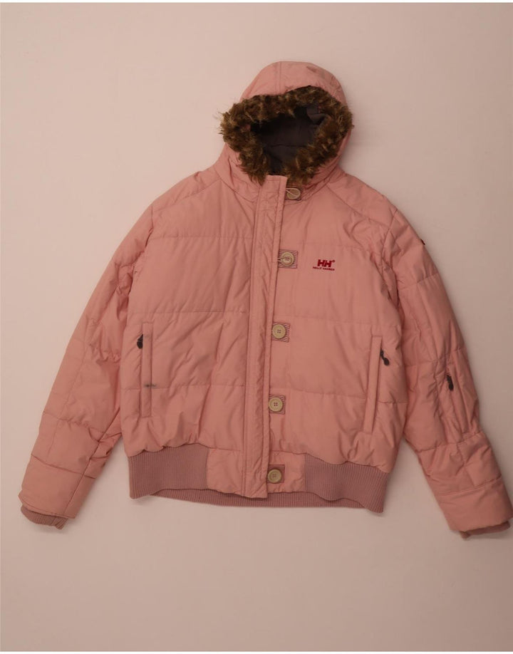 Helly Hansen Dame Hætte Polstret Jakke UK 44 2XL Pink Nylon