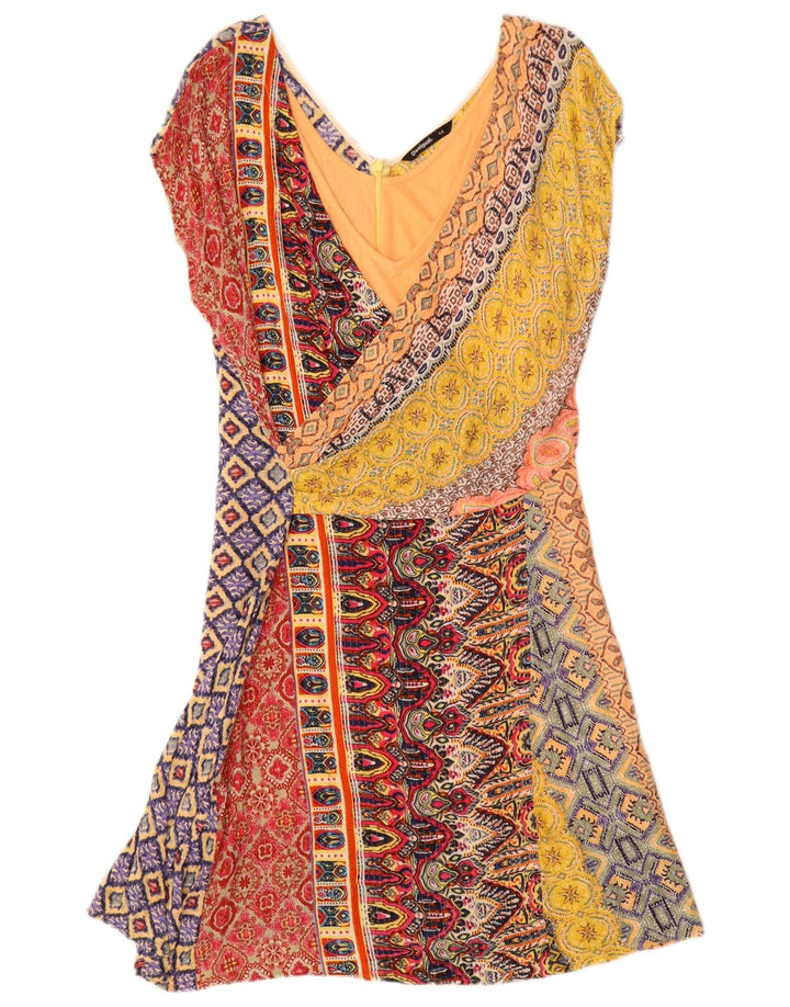 Desigual Dame A-Line Kjole EU 44 XL Flerfarvet Geometrisk