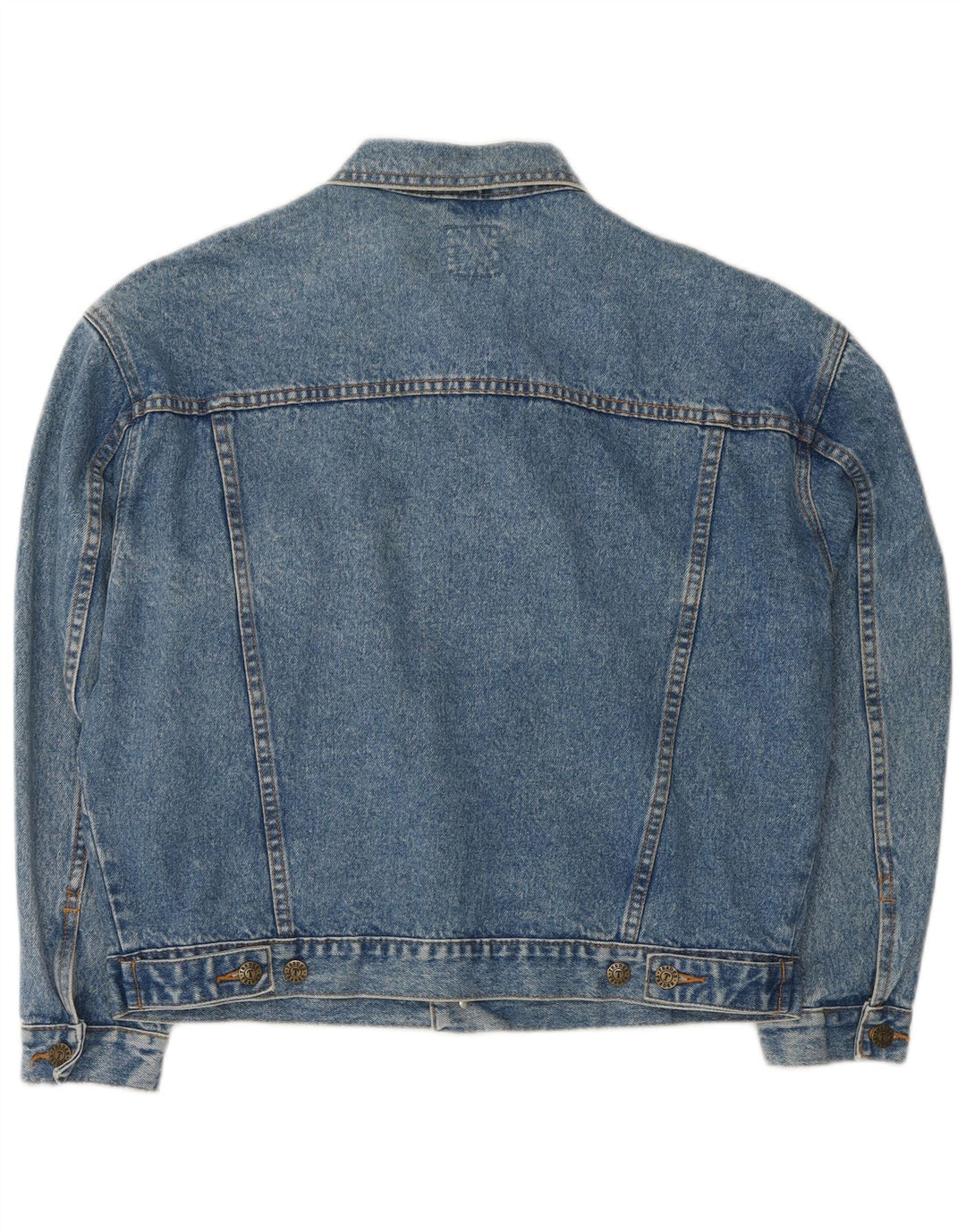 Vintage Dame Oversized Denim Jacket UK 14 Medium Blue Cotton