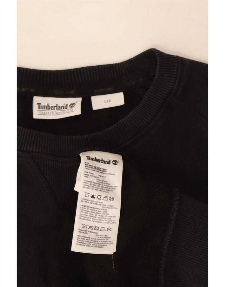 Timberland Herre Sweatshirt Jumper Stor Sort Bomuld