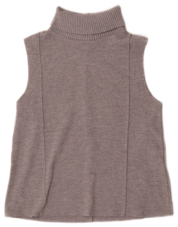 Zara Dame Vest Tank Top UK 10 Lille Grå Polyester