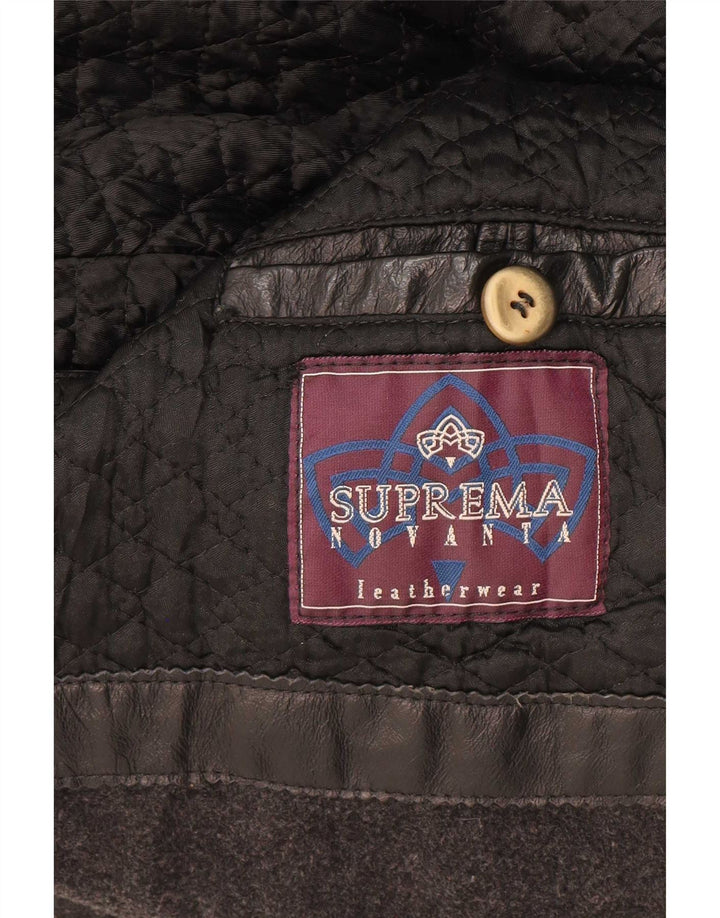 Suprema Herre Læderjakke IT 58 4XL Sort