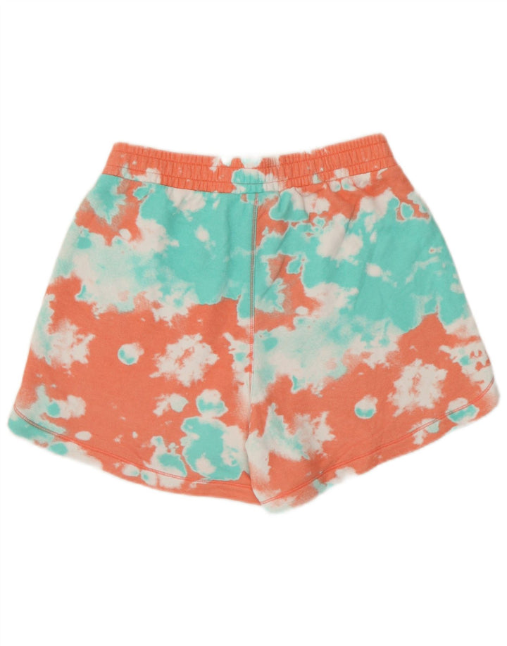 Champion Womens Sports Shorts UK 14 Medium Multicolored Tie Dye Bomuld