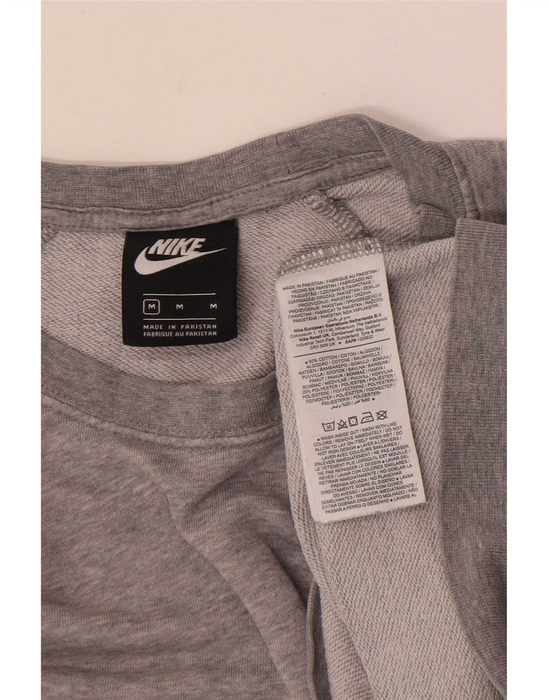 Nike Dame Sweatshirt Jumper UK 14 Medium Grey Bomuld