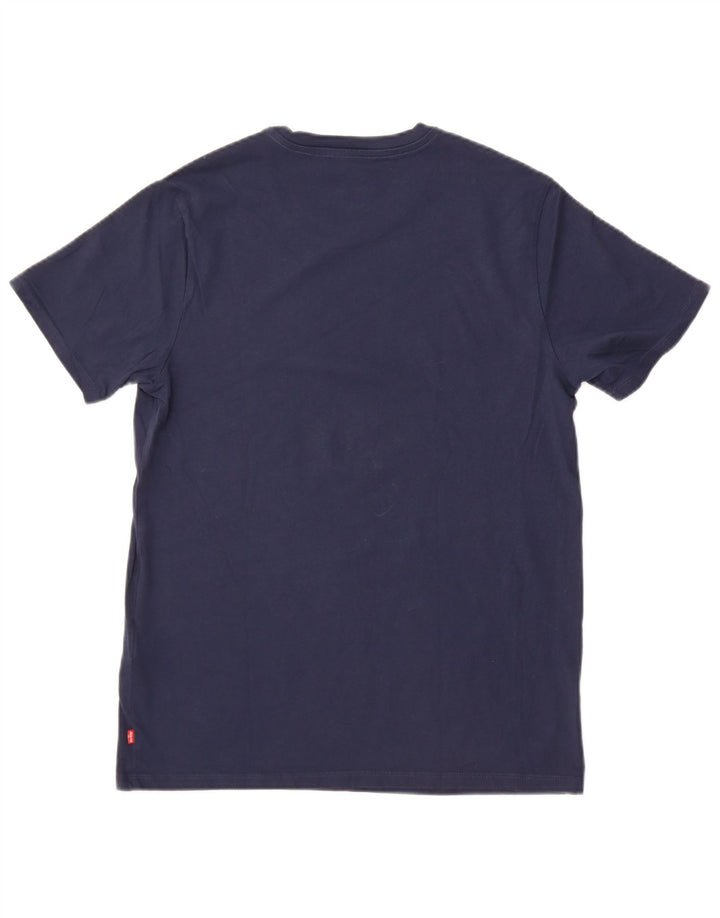 Levi's Herre grafisk T-shirt Top Medium Navyblå Bomuld