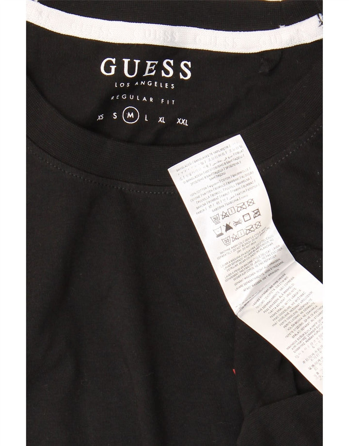 GUESS Herre grafisk top Langærmet Medium Sort Colourblock Bomuld